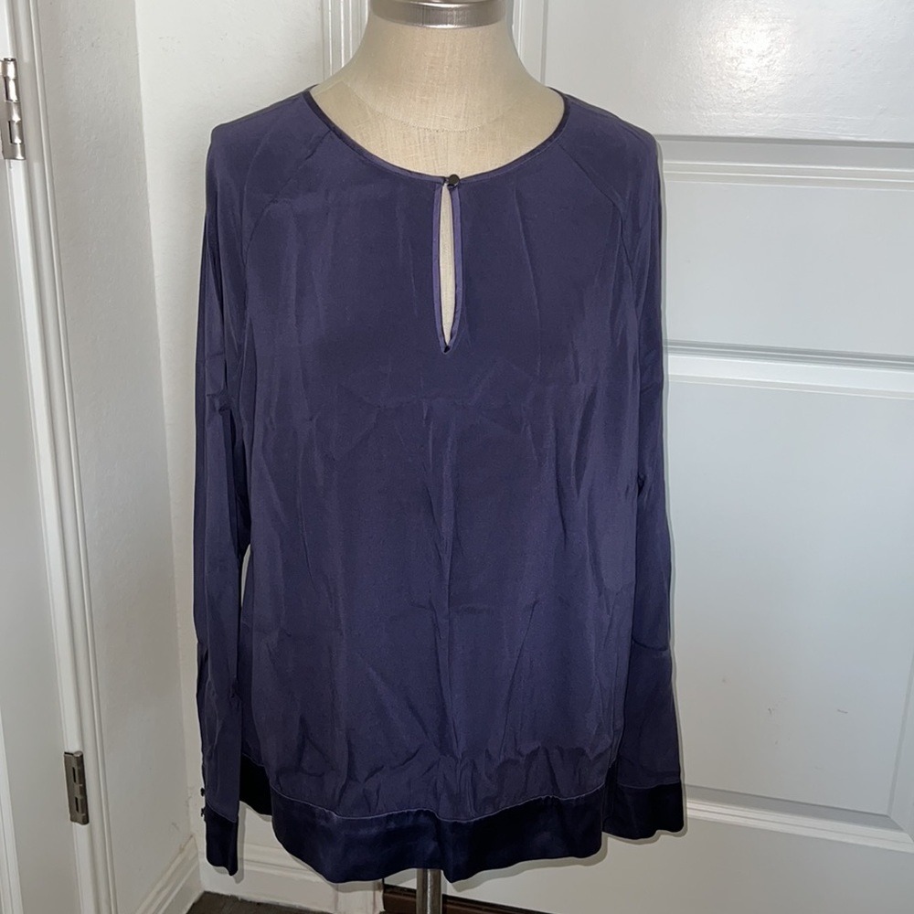 Signature Saks Fifth Avenue purple Silk Blend  size L